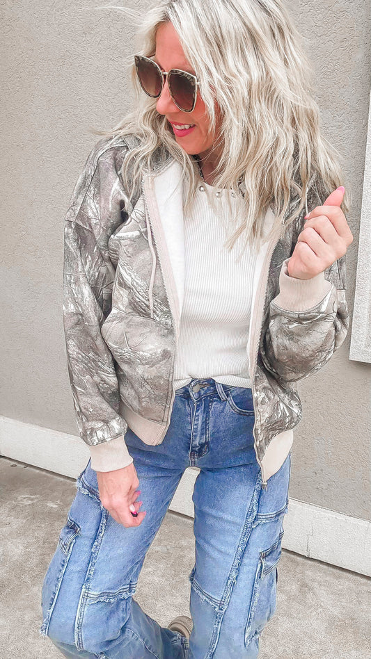Camo Zip Up Jacket