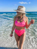 Pink CheckMate Beach Bikini Swimsuit | Salty Wave - Final Sale