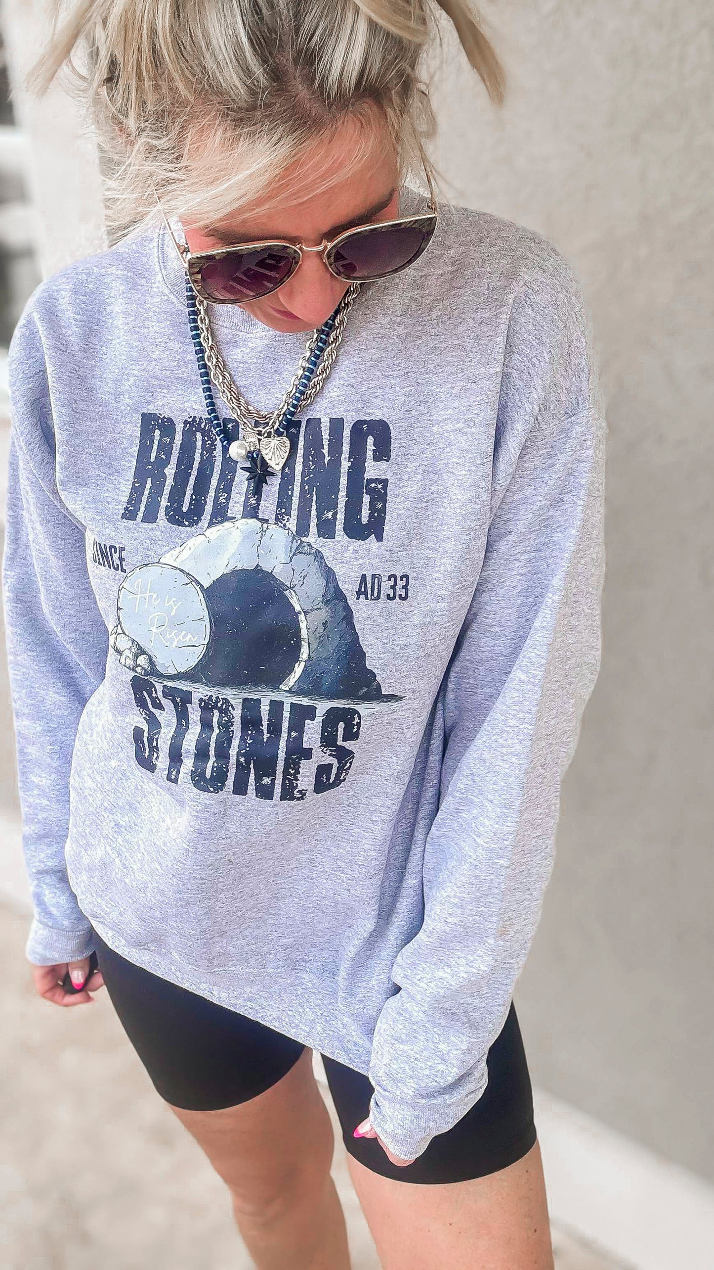 Rolling Since Stones Graphic Crewneck Sweatshirt - Final Sale