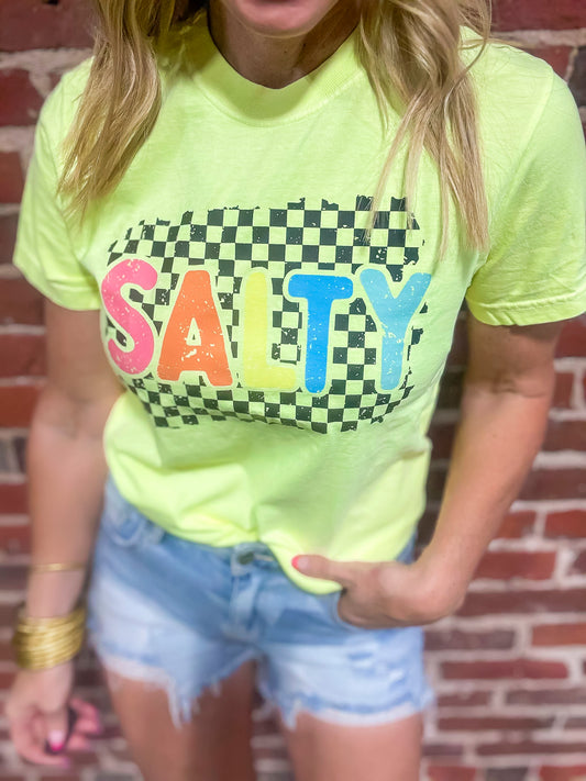 Neon Salty Garment Dyed Graphic T-shirt - Final Sale