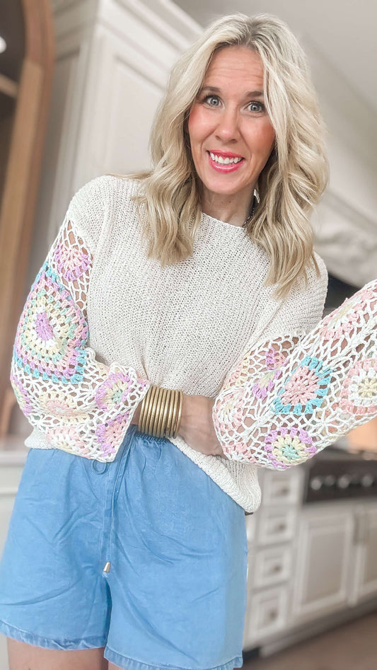 Granny Chic Crochet Sweater