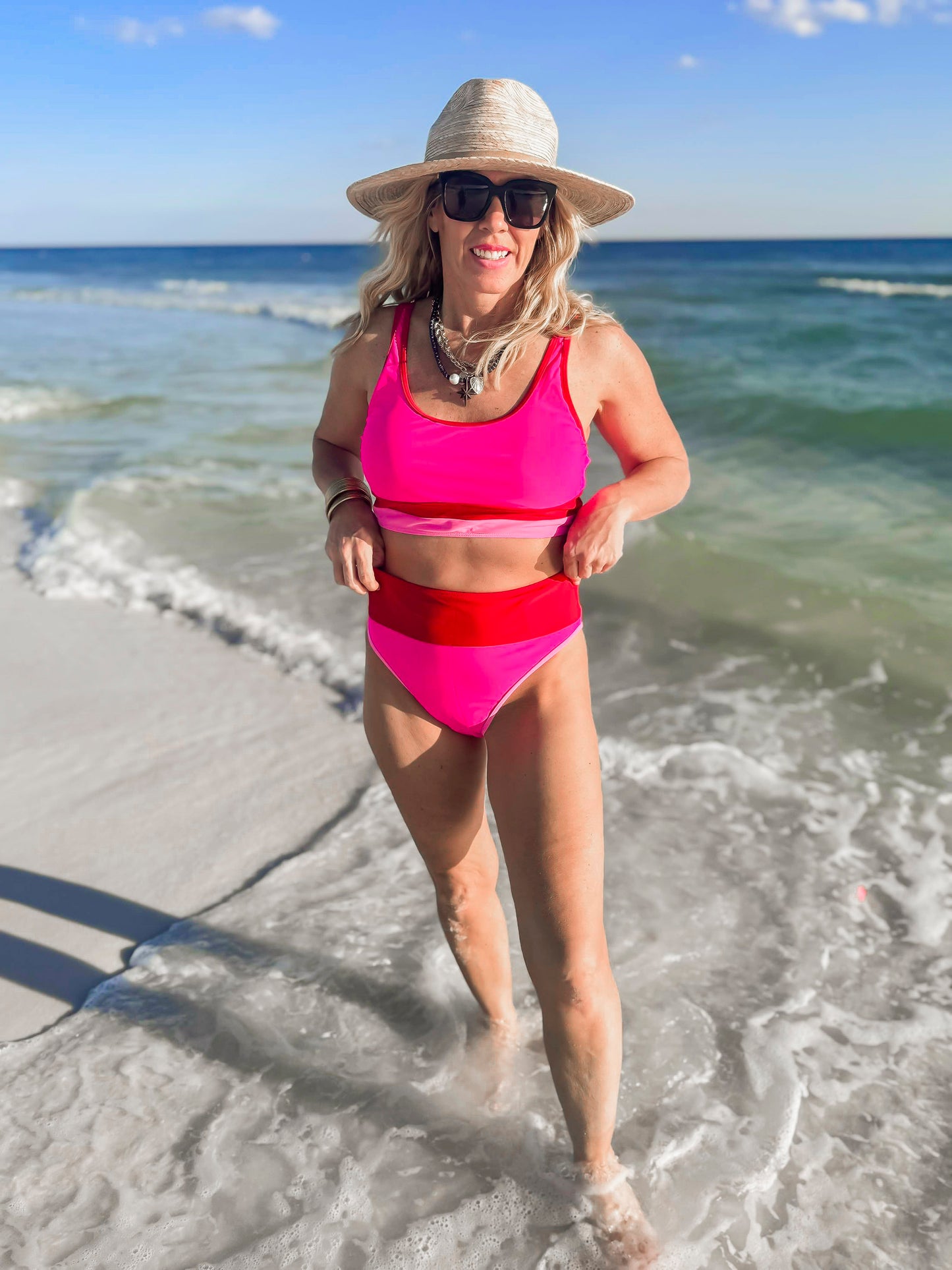 Hot Tropic Color Block Beach Bikini Swimsuit | Salty Wave - Final Sale