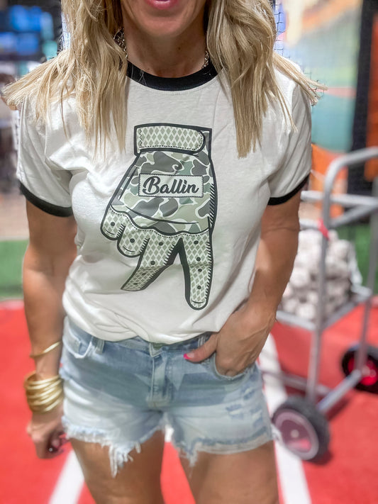 Bringin the Heat Ringer Graphic T-shirt