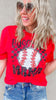 Sparkle Baseball Mama Graphic T-shirt
