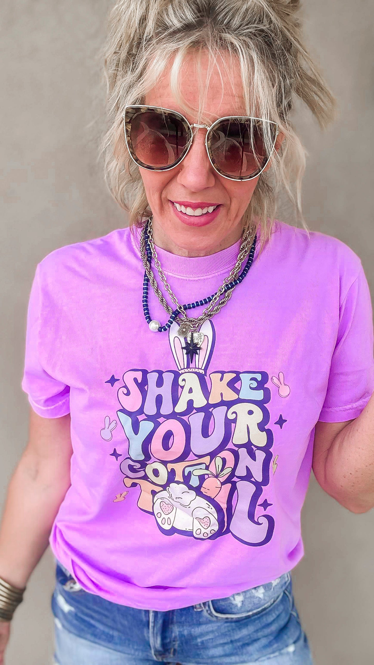 Shake Your Cottontail Garment Dyed Graphic T-shirt - Final Sale