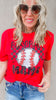 Sparkle Baseball Mama Graphic T-shirt