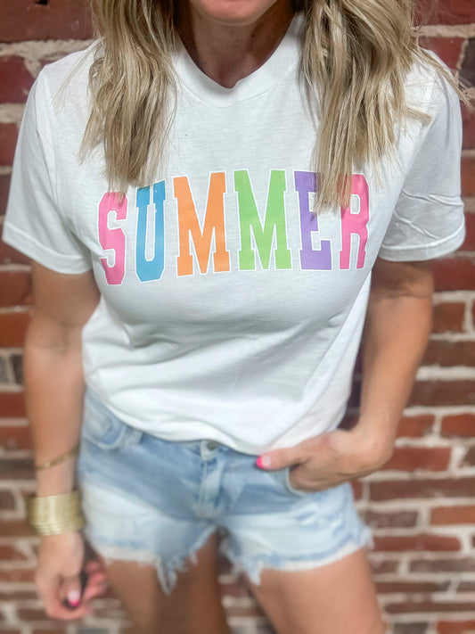 Rainbow SUMMER Graphic T-shirt - Final Sale