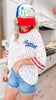 Take Us to the Ballgame Baseball Sequin Top