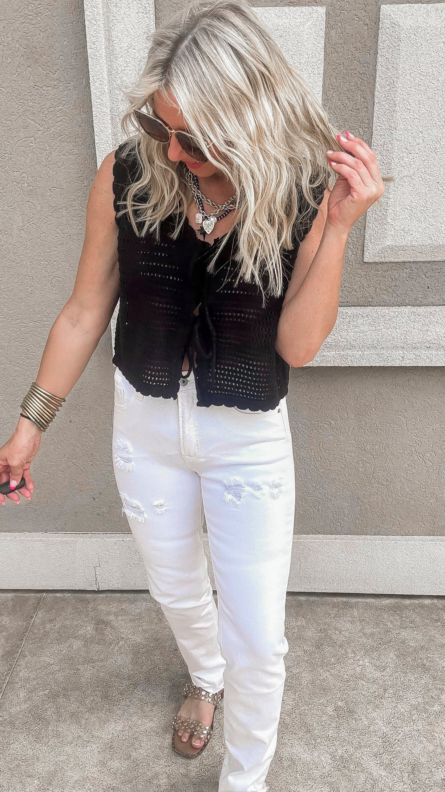 Tie Front Sweater Vest | FINAL SALE