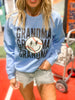 Grandma Baseball Graphic Crewneck Sweatshirt