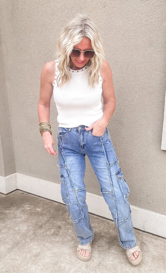Laylin Cargo Denim Pants