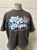 Stars & Stripes Garment Dyed Graphic Boxy Crop T-shirt - Final Sale