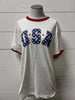 Red Trim USA Ringer Graphic T-shirt