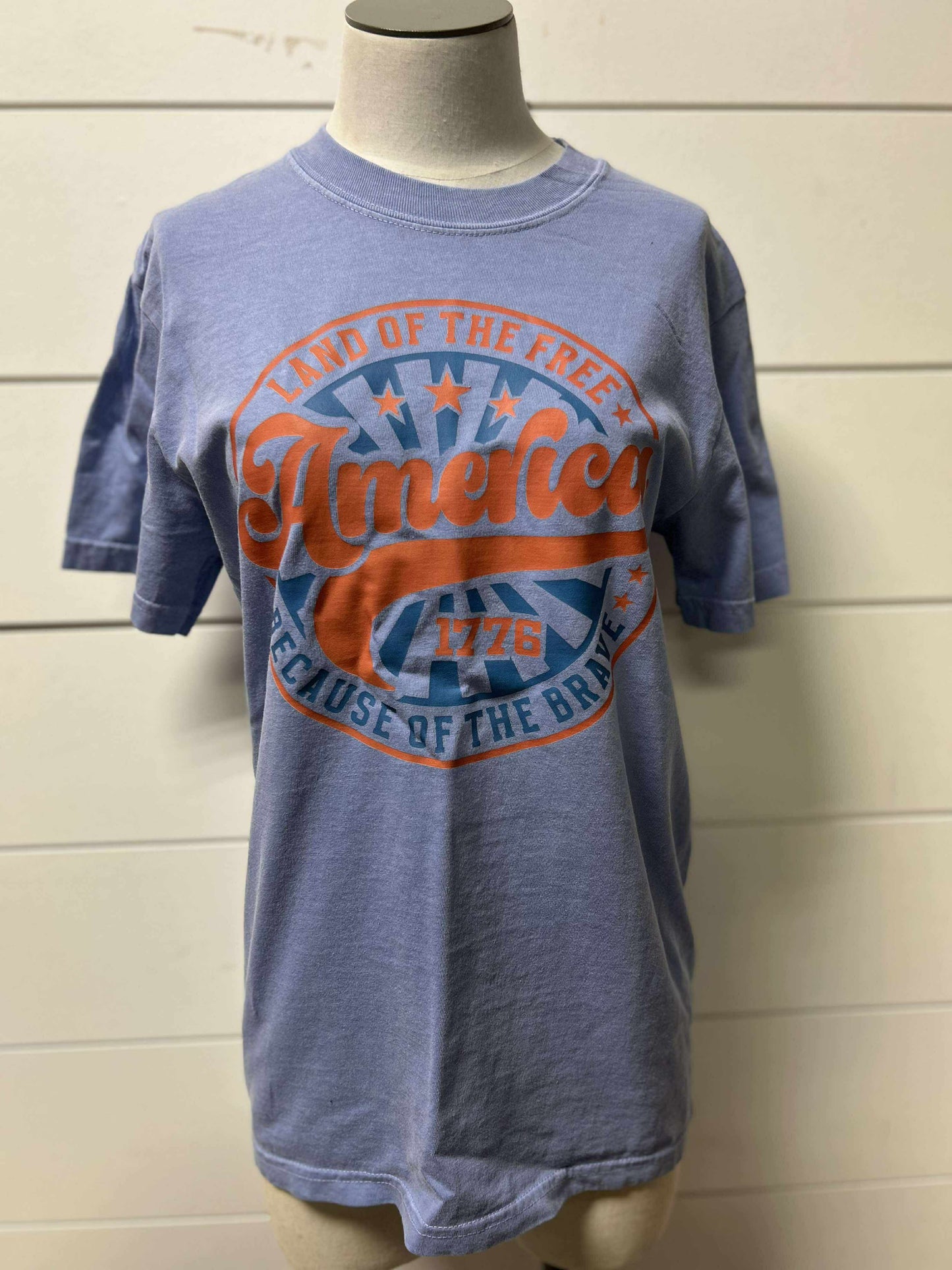 Land of the Free Because of the Brave Garment Graphic T-shirt - Final Sale