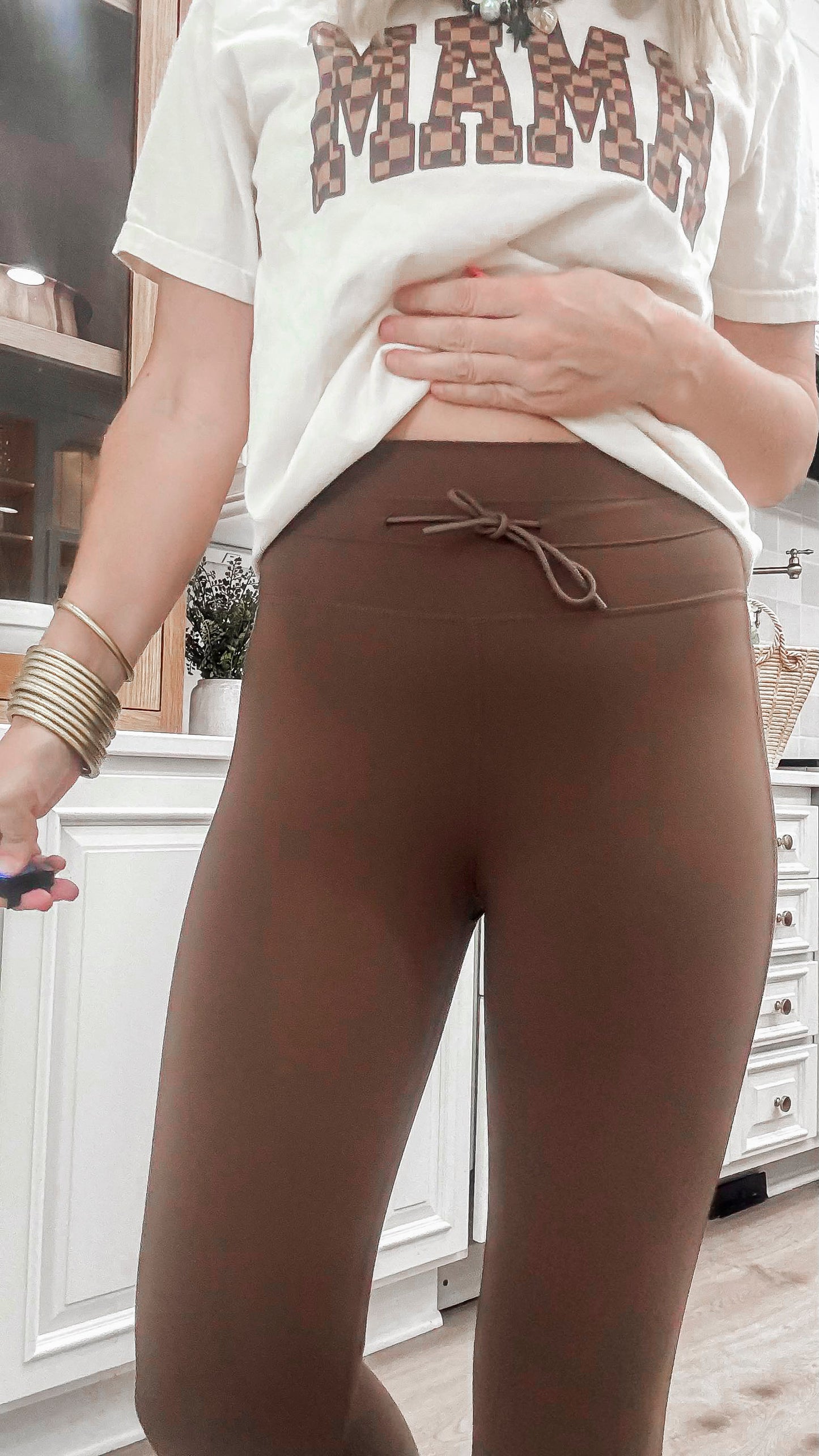 Soft Active Tunnel Drawstring Daily Legging** - Final Sale