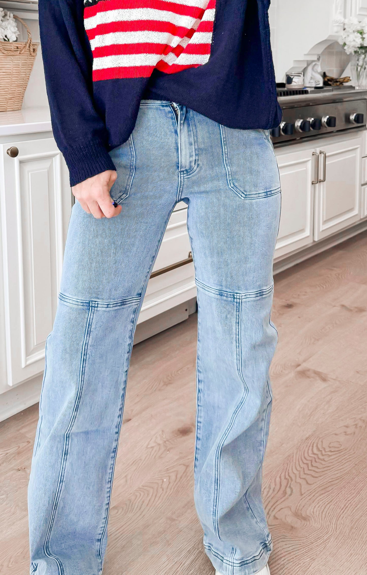 Natalia Wide Leg Trouser Denim Jean | Blakeley Jeans**