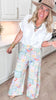 Pastel Paradise Wide Leg Pull On Pants - Final Sale