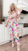 Pink Tropical Floral Jumpsuit** - Final Sale
