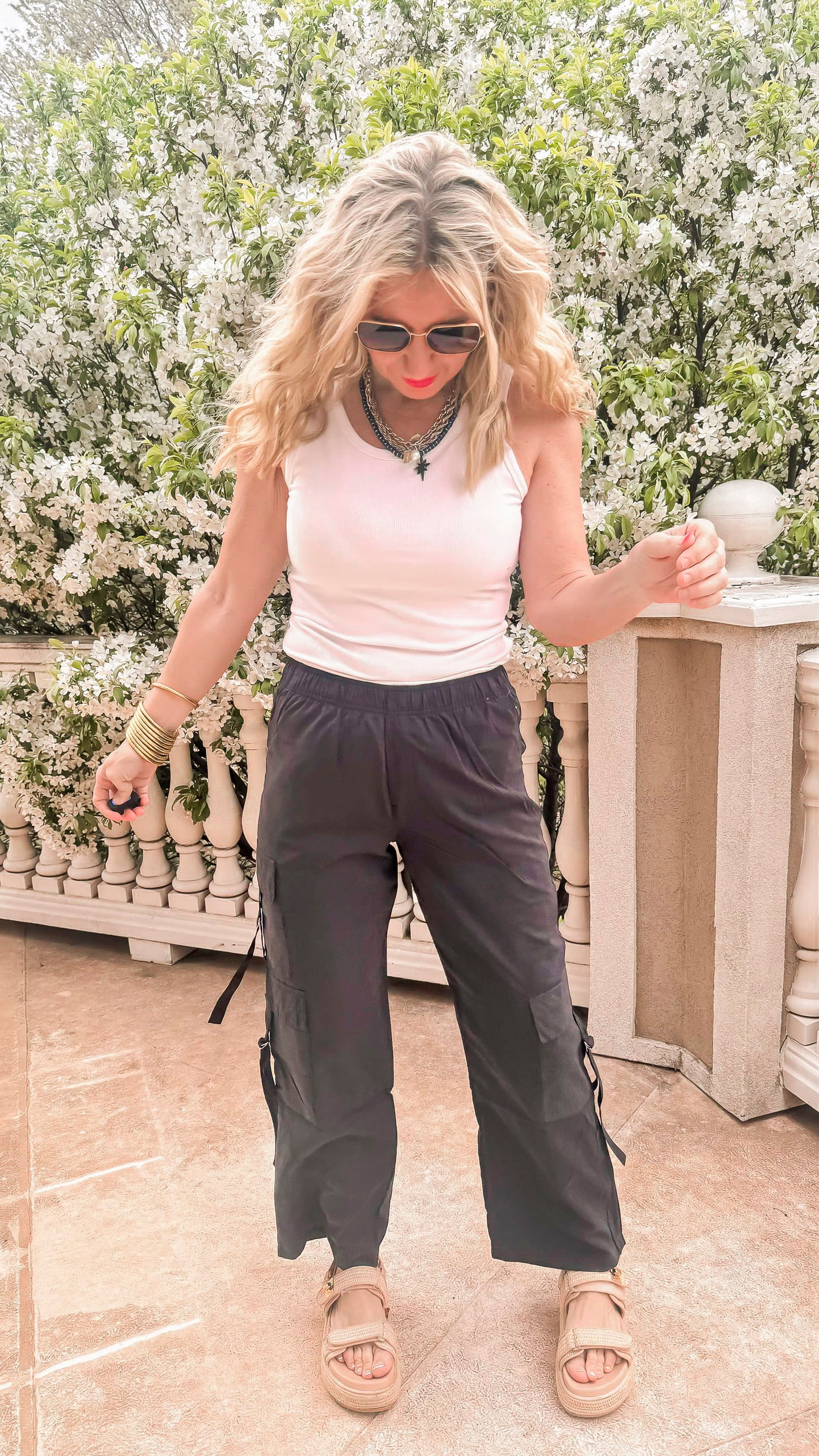 Light Weight Vegan Suede Cargo Pants