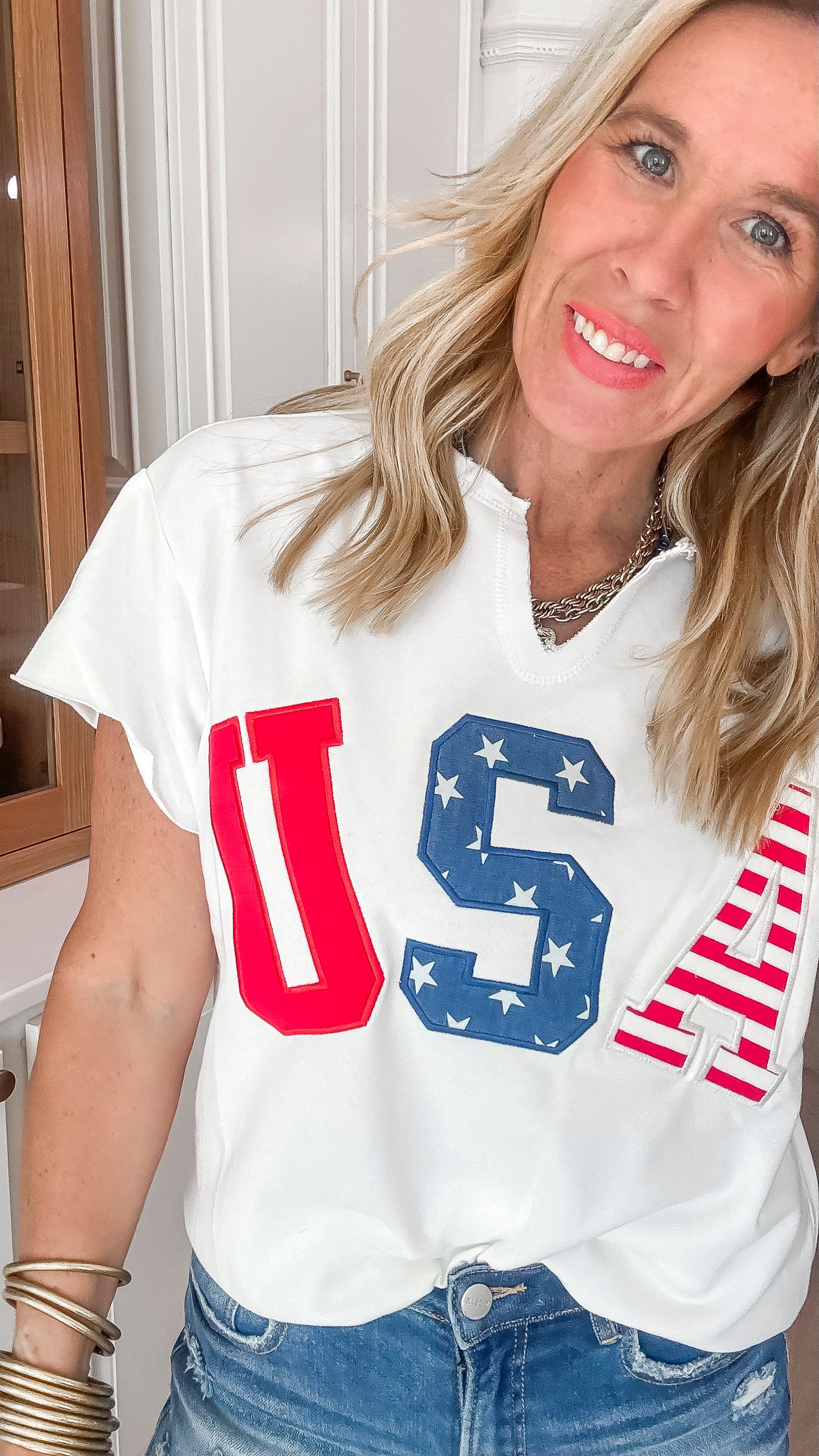 USA Embroidery Logo French Terry Top