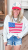 American Flag Sweater Top - Final Sale