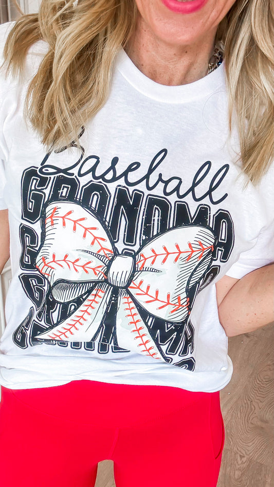 Bleacher Baseball Grandma Graphic T-shirt