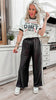 Embroidered Stripes Race Up Track Pants