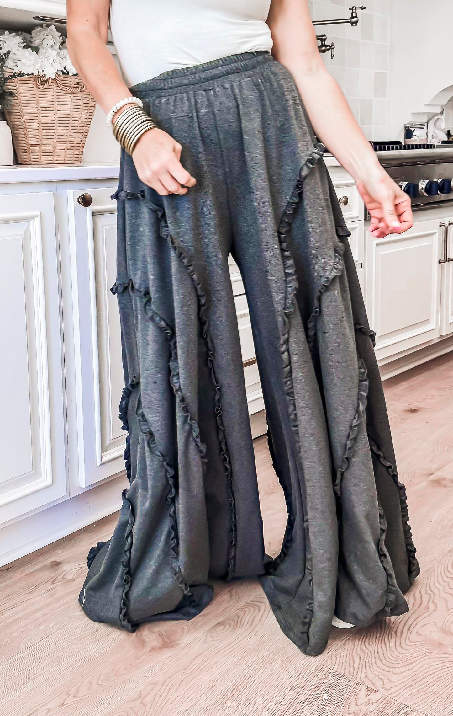 Cloud Nine Charcoal Super Wide Pants