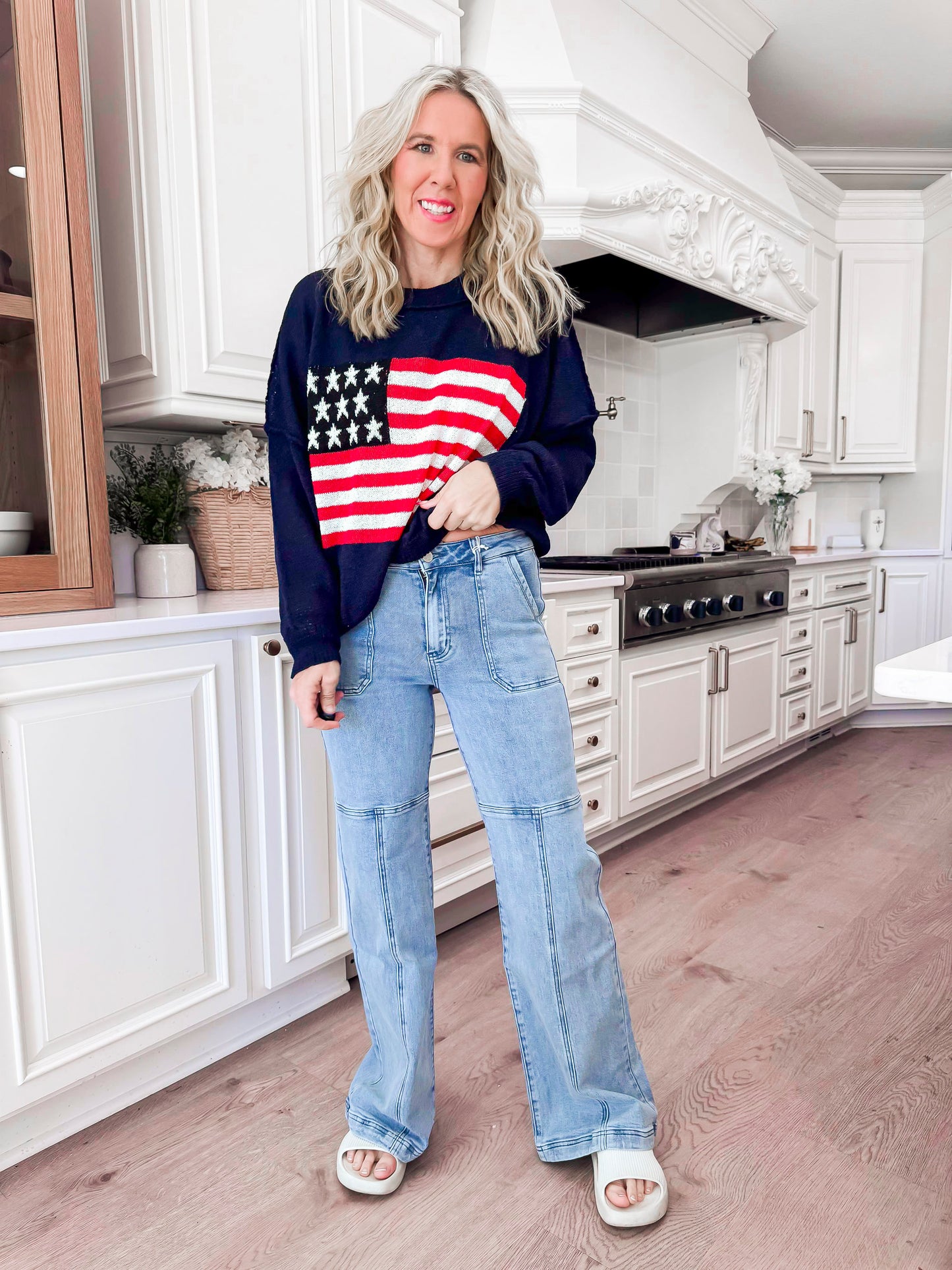 Natalia Wide Leg Trouser Denim Jean | Blakeley Jeans**