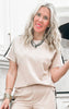 Striped Line Short Sleeves Top