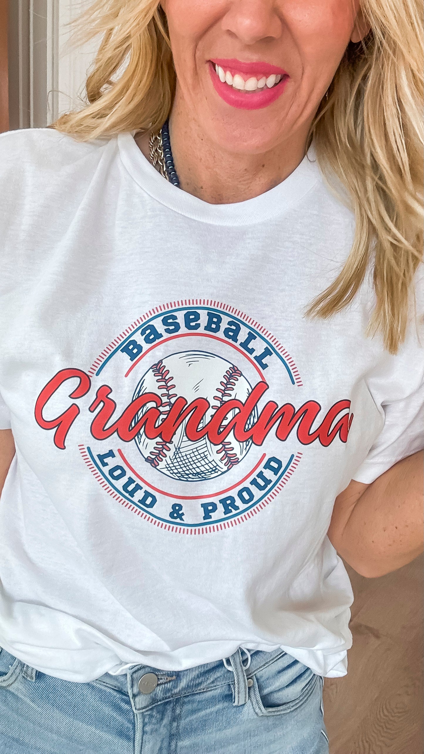 Loud and Proud Baseball Grandma Graphic T-shirt - Final Sale
