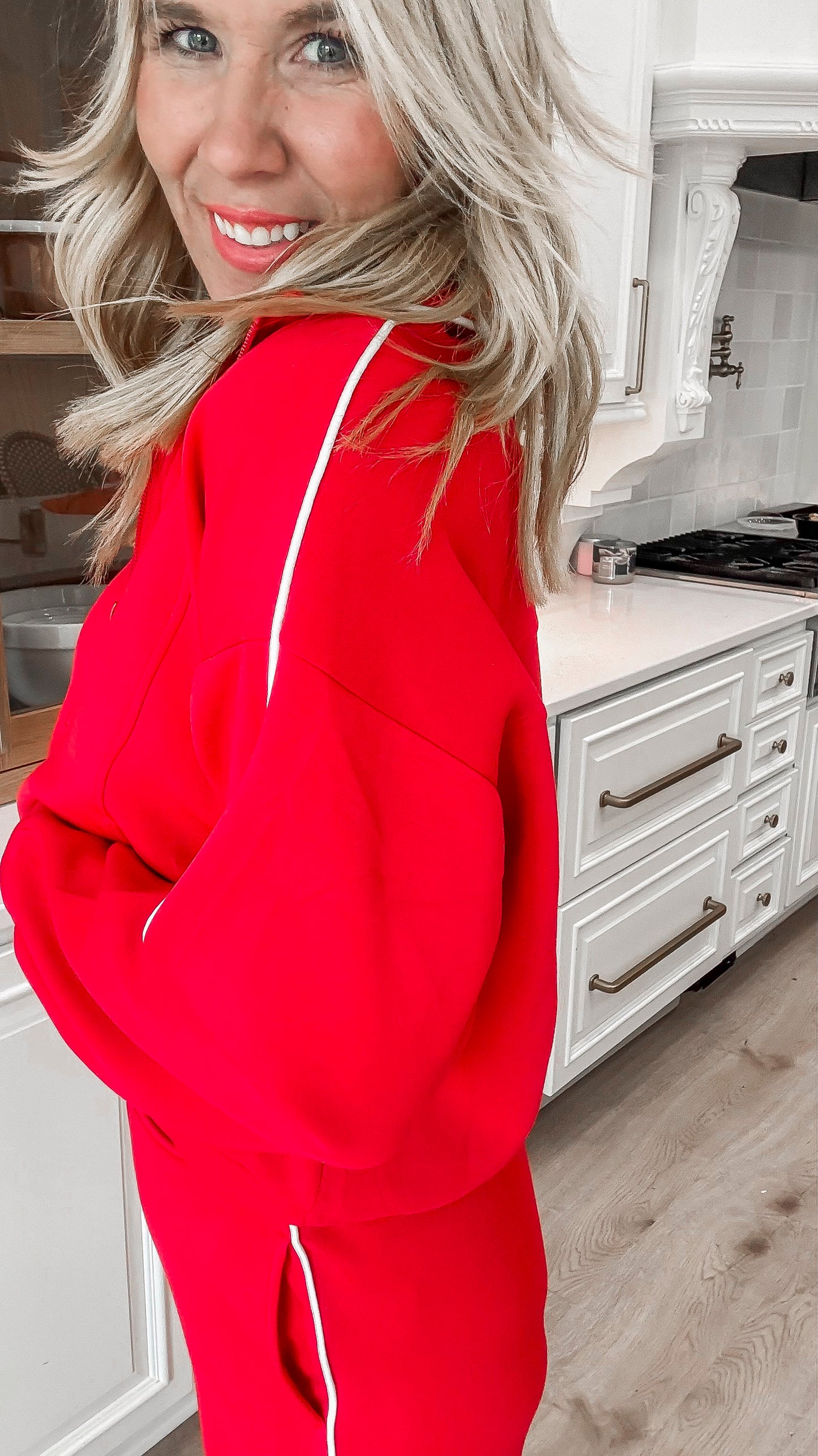 Modal Scuba Piping Quarter Zip Pullover