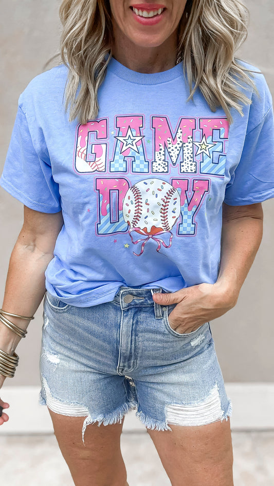 Ice Cream Drip Game Day Graphic T-shirt