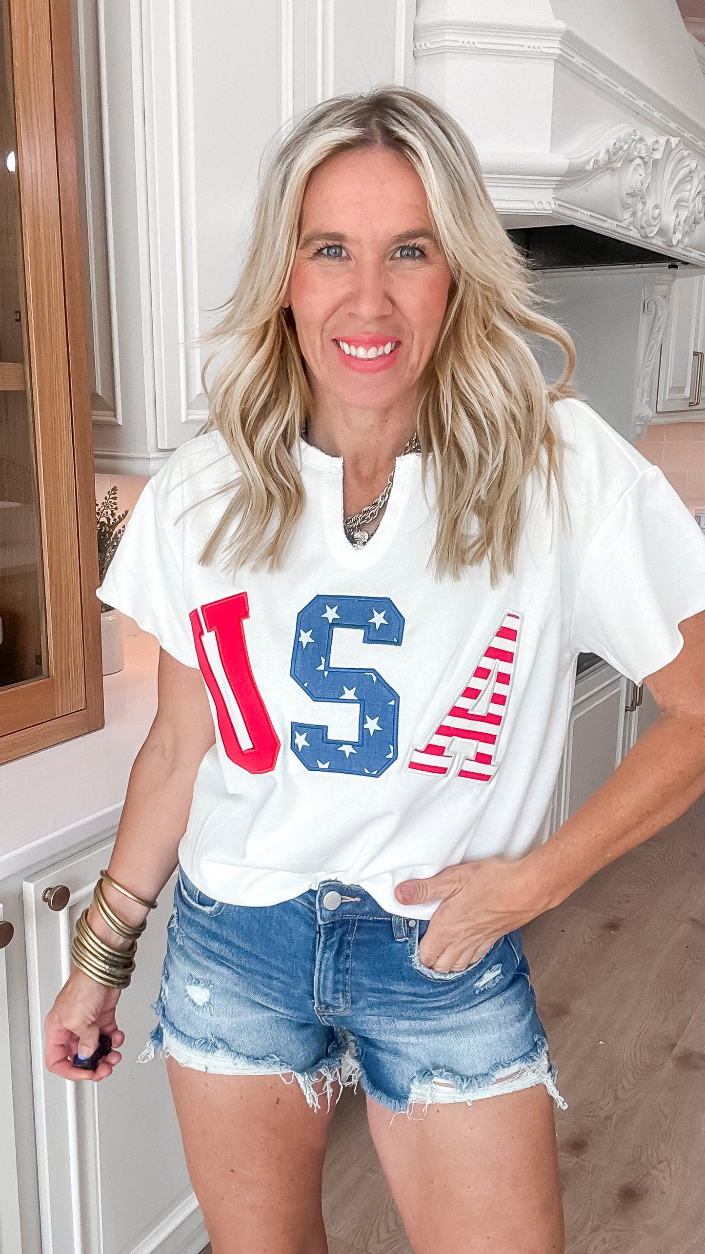USA Embroidery Logo French Terry Top