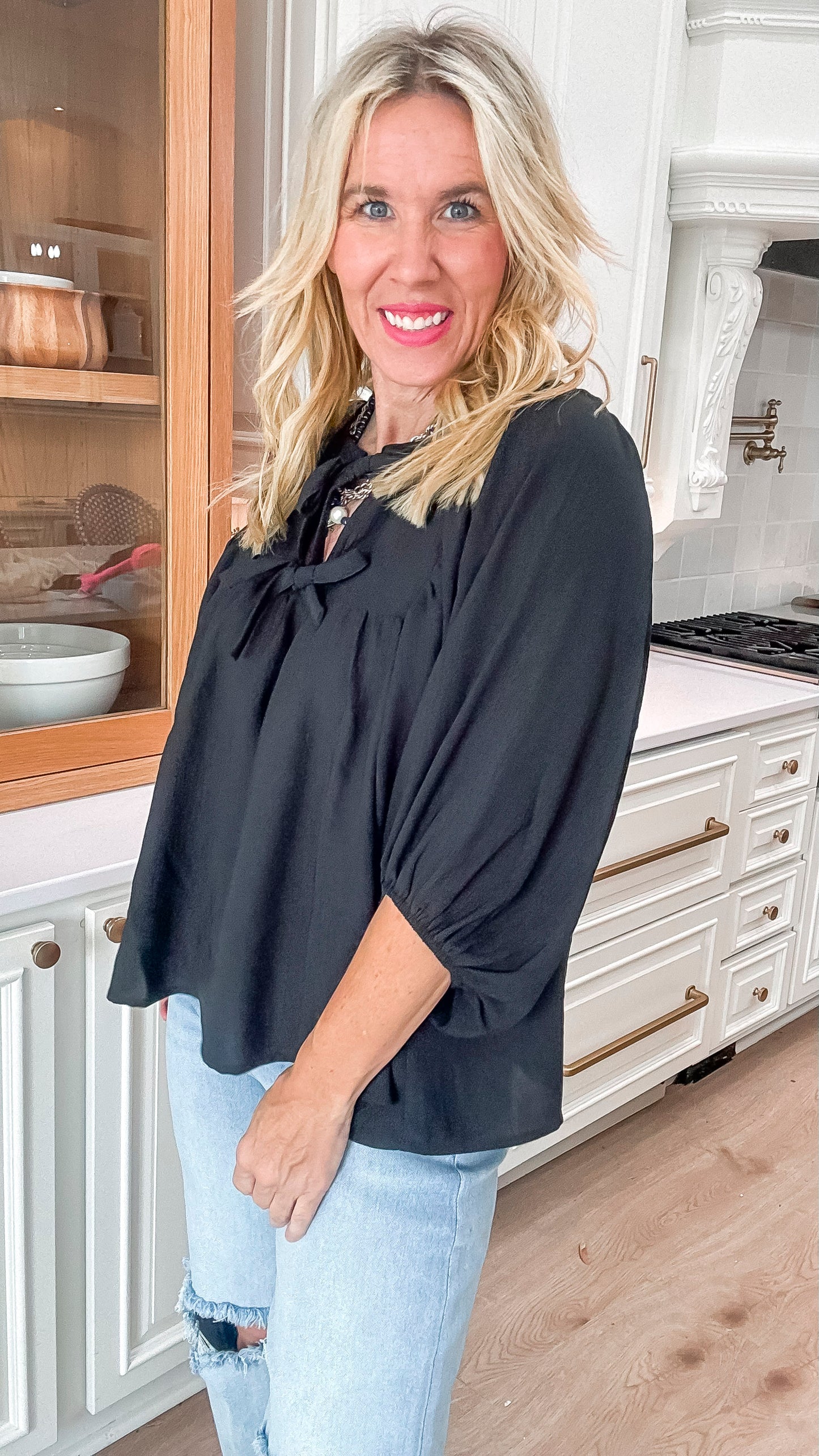 Drift Away Airflow Batwing 3/4 Sleeve Top