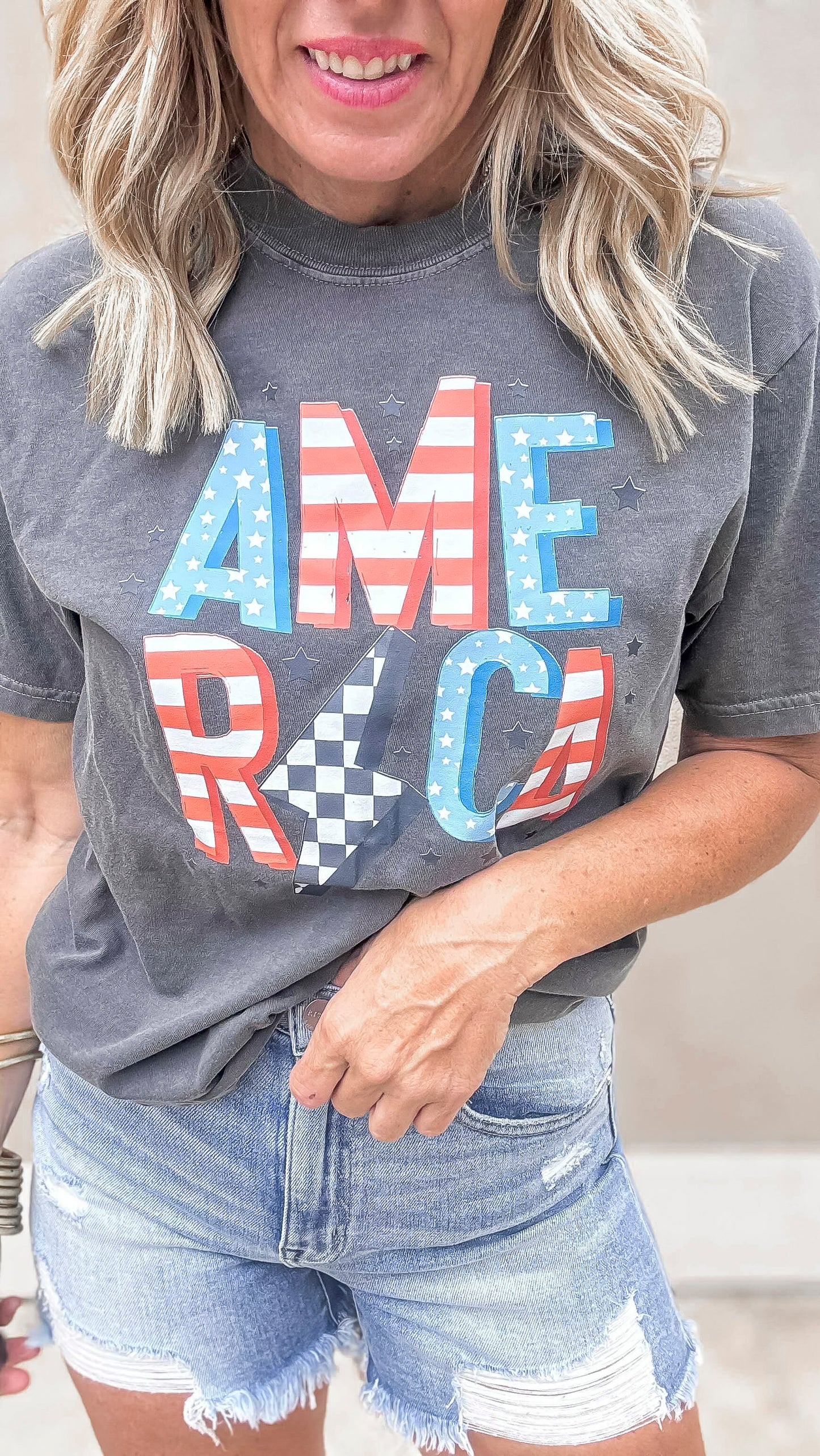 4th of July AMERICA Garment Graphic T-shirt - Final Sale