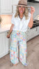 Pastel Paradise Wide Leg Pull On Pants - Final Sale