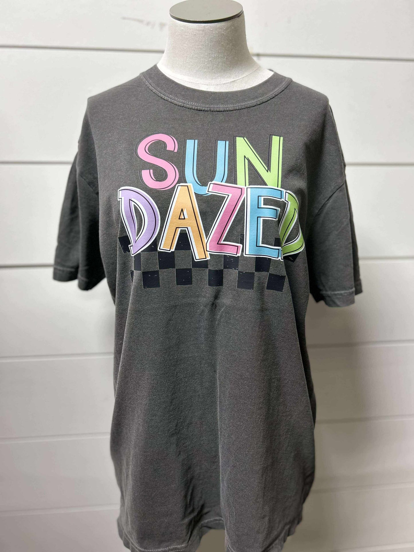 Sun Dazed Checkered Garment Graphic T-shirt