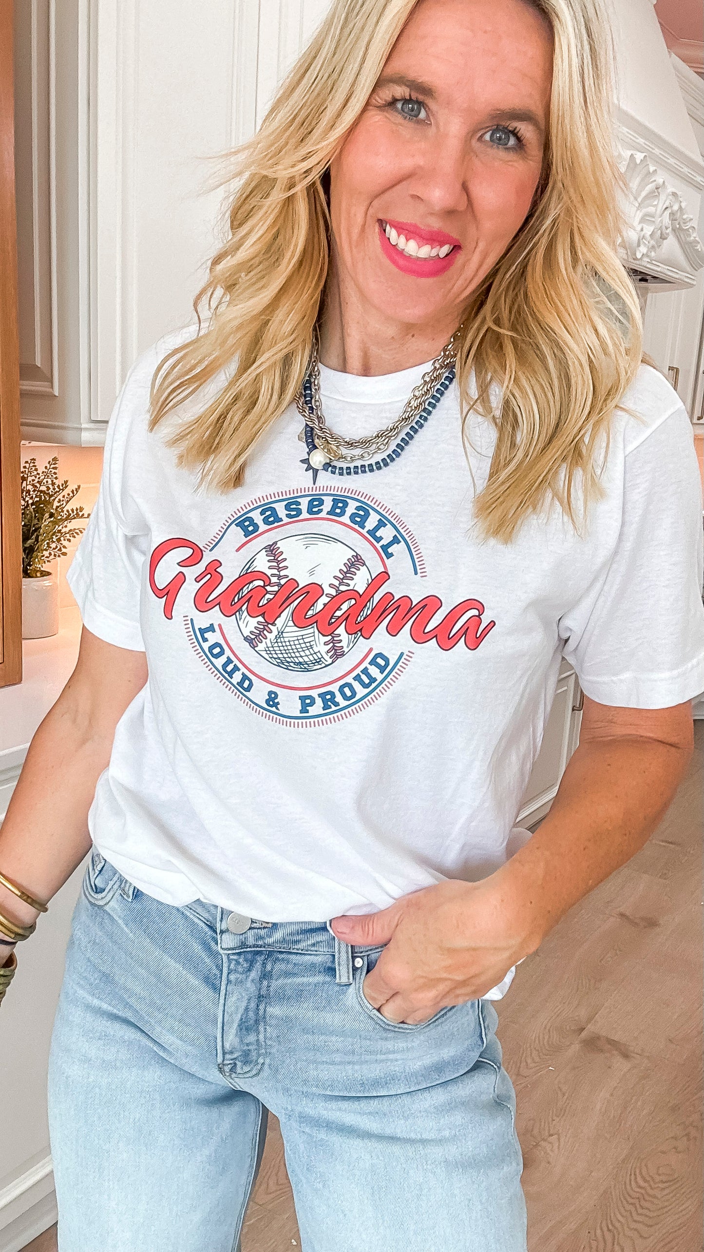 Loud and Proud Baseball Grandma Graphic T-shirt - Final Sale