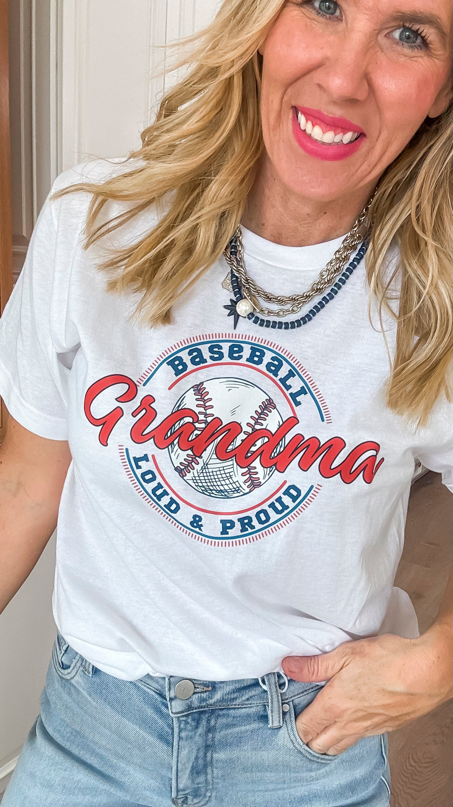 Loud and Proud Baseball Grandma Graphic T-shirt - Final Sale