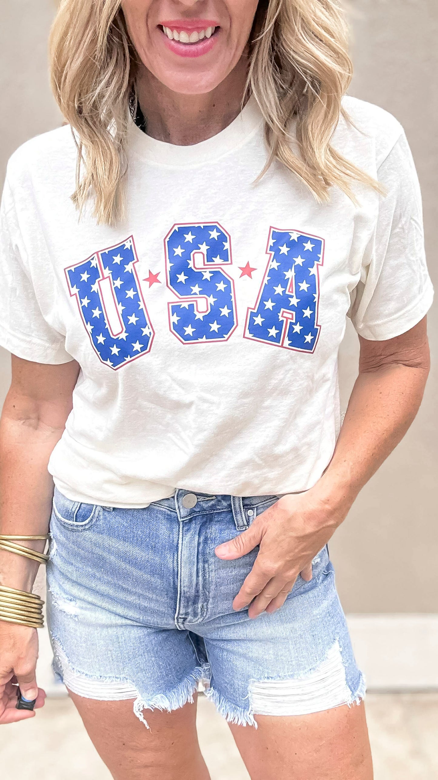USA Stars Patriotic Graphic T-shirt - Final Sale