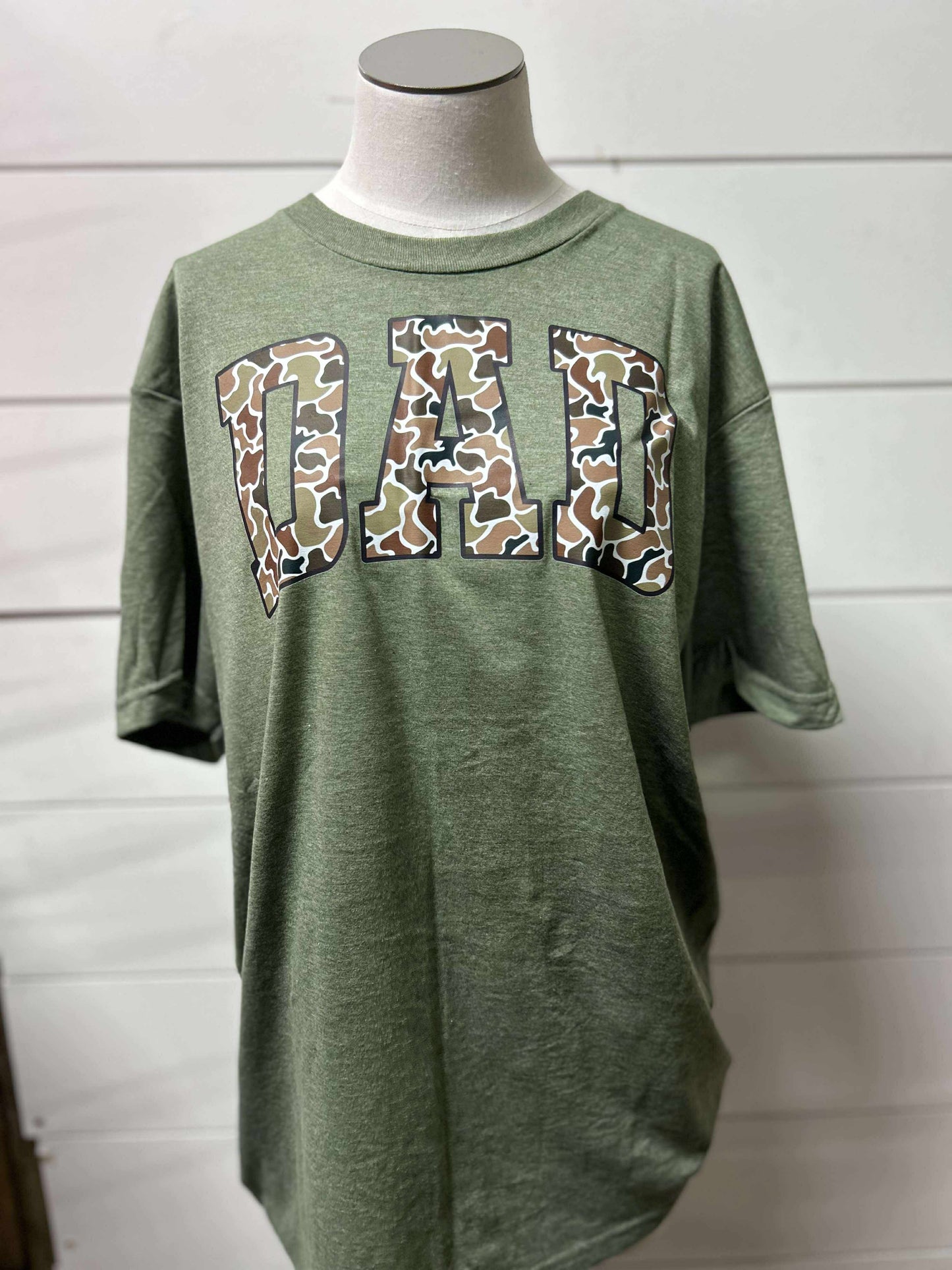 Olive Camo Dad Graphic T-shirt