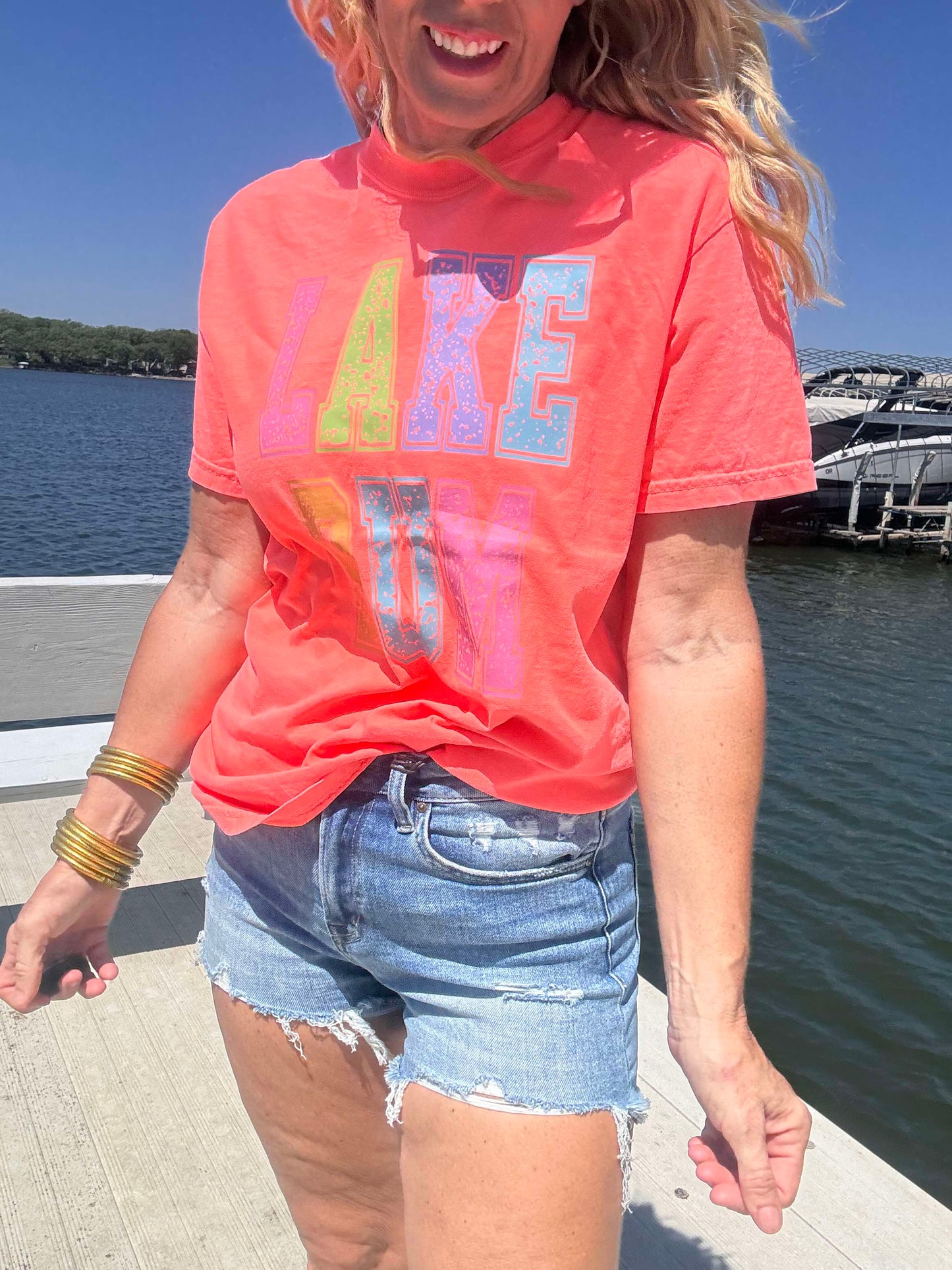 Neon Lake Bum Garment Dyed Graphic T-shirt - Final Sale