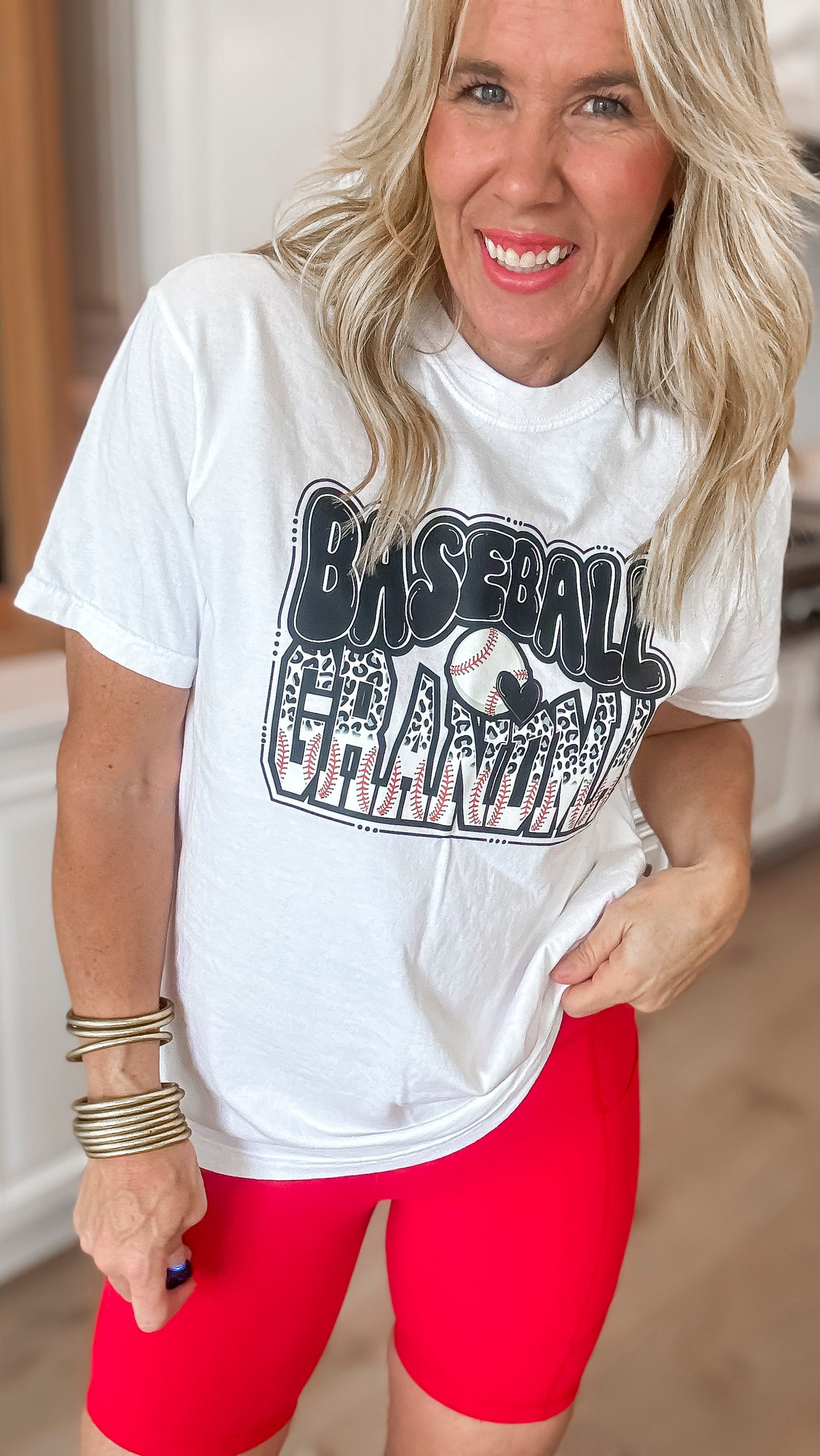 My Grandma's Heart is Baseball Garment Dyed Graphic T-shirt