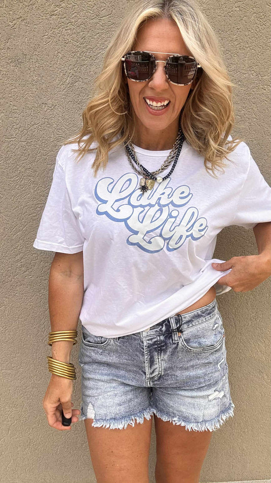 White Lake Life Graphic T-shirt