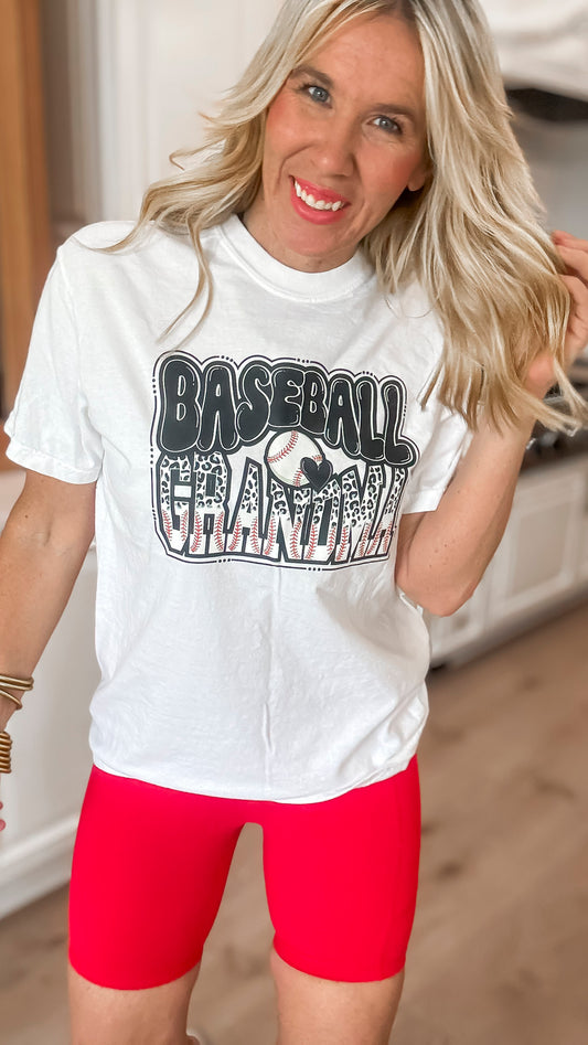 My Grandma's Heart is Baseball Garment Dyed Graphic T-shirt