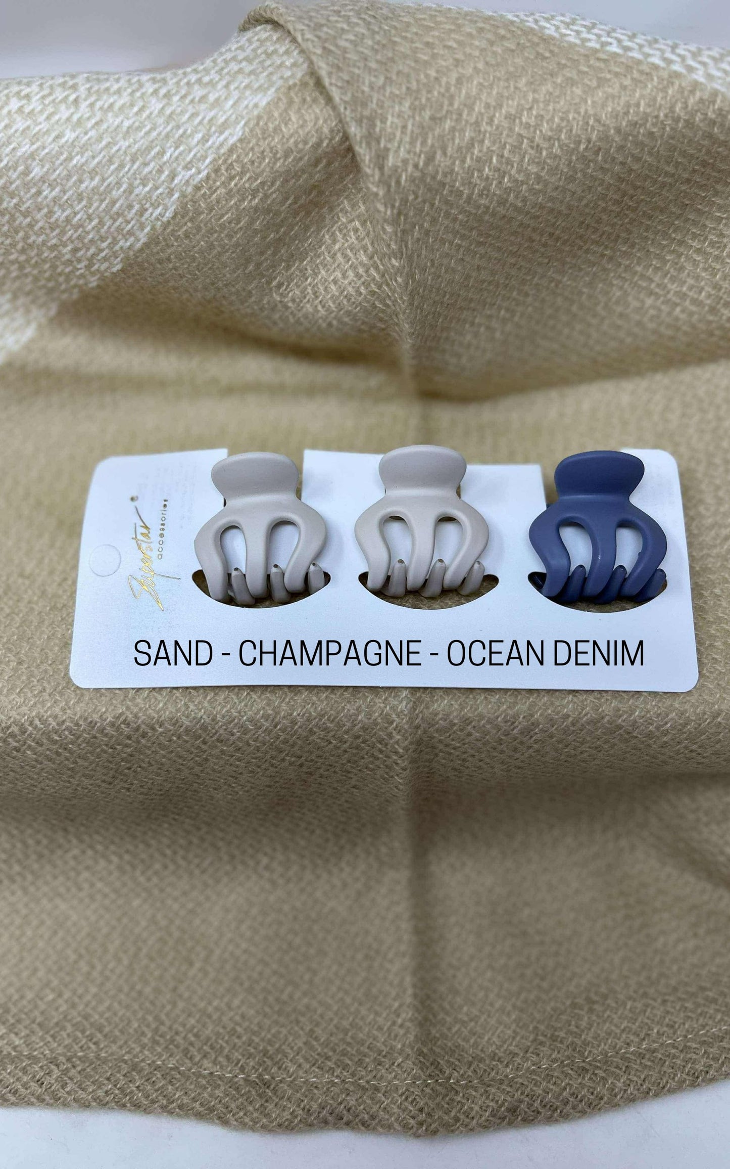 Matte Octopus Claw Clip Trio - Final Sale