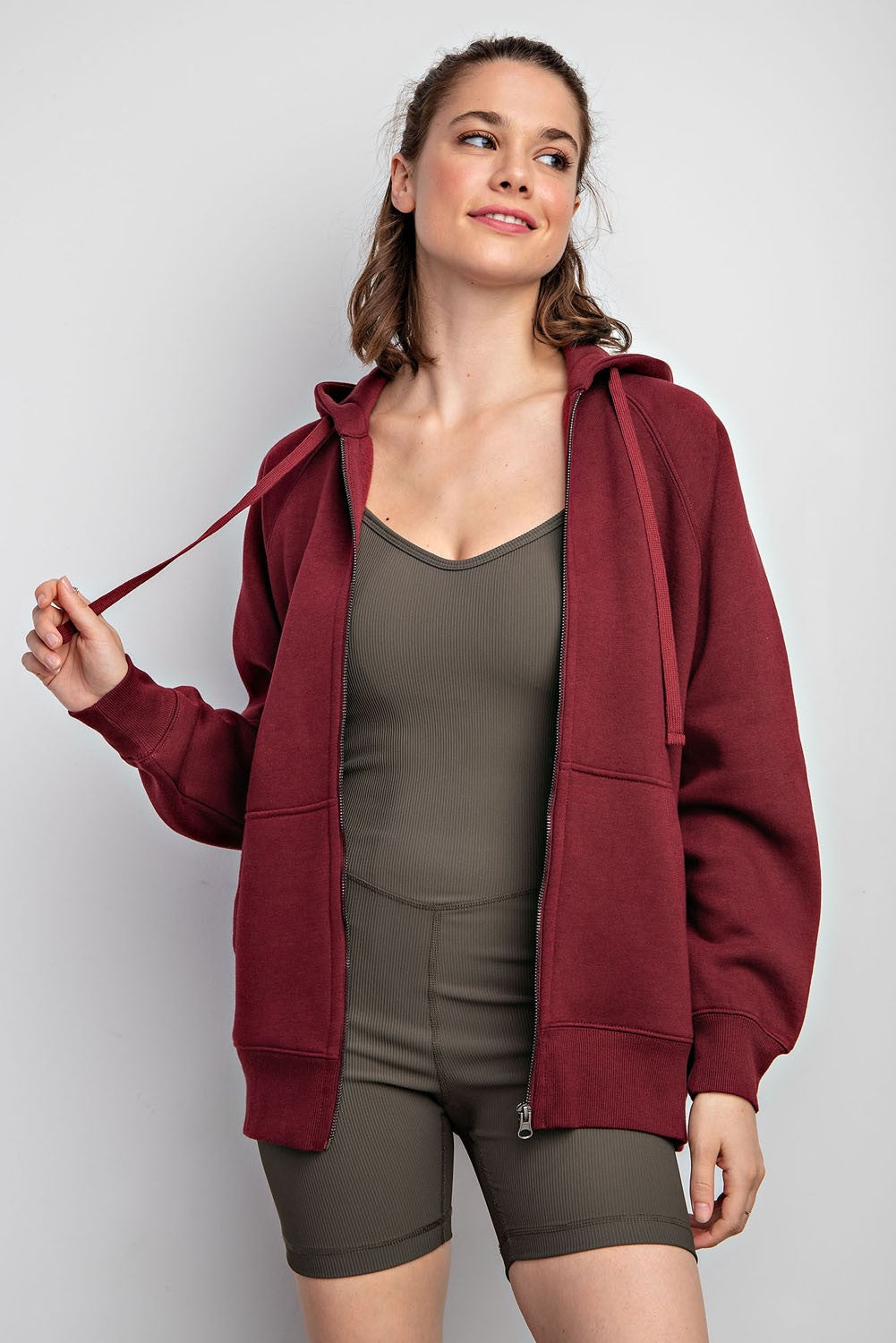 Fleece French Terry Full Zip Jacket | RAE MODE*- Final Sale