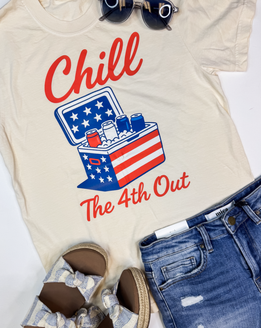 Chill the 4th Out Garment Graphic T-shirt