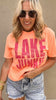 Lake Junkie Neon Cantalope Garment Graphic T-shirt